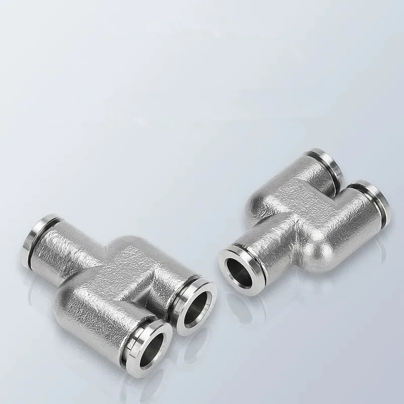 Y-Pneumatic Connector Tee Union Push In Fitting For Air Pipe Joint,Connector For PU Hose(12mm),Stainless steel 304