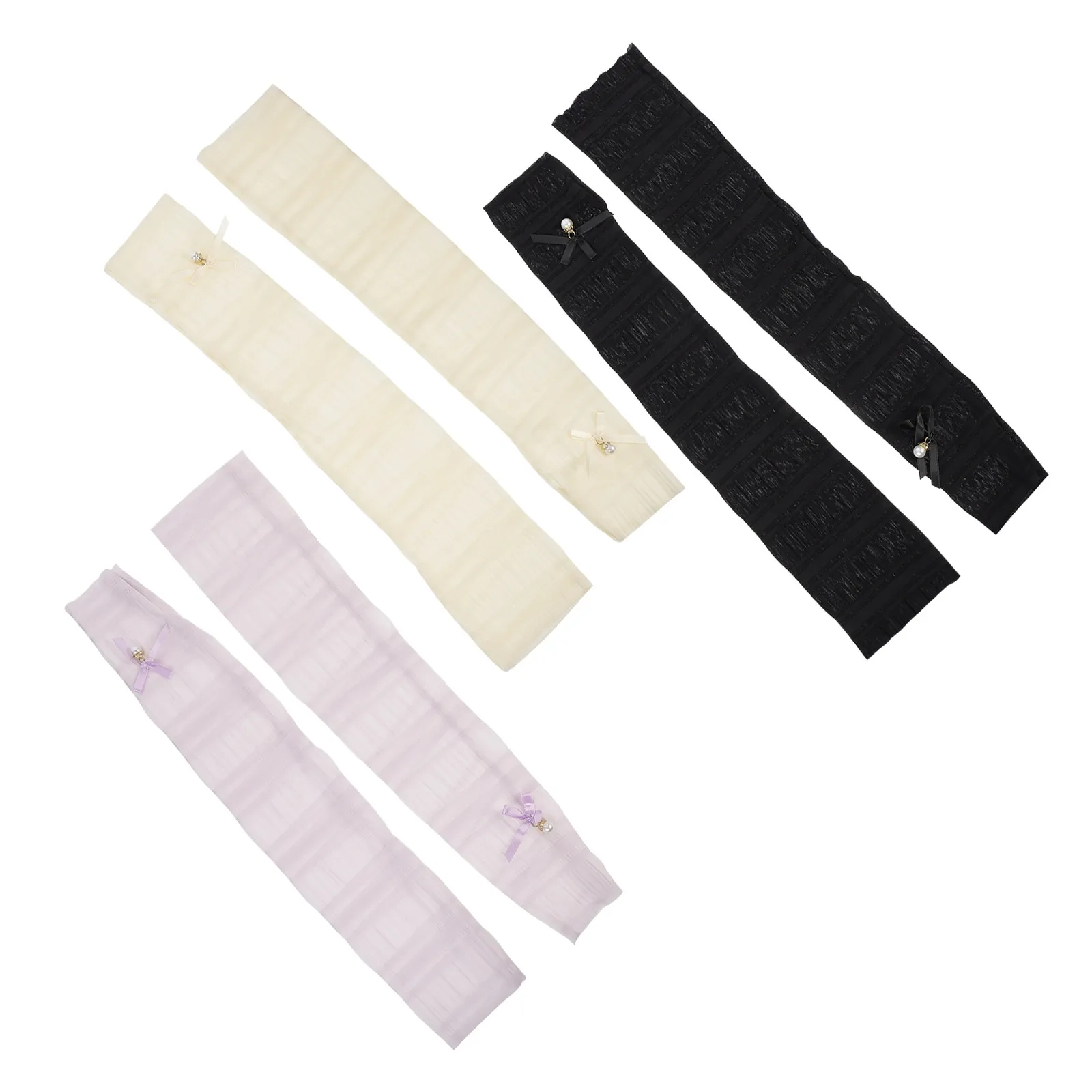 

3Pairs Sun Protection Sleeves Cooling Arm Sleeves Lace Uv Protection Breathable Summer Arm Covers for Outdoor Sports Cycling