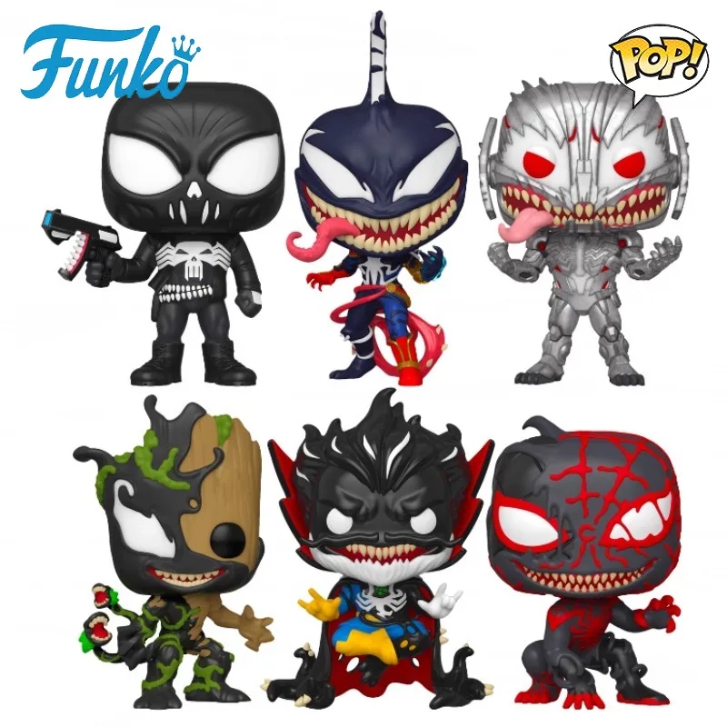 Funko Pop Original Genuine Marvel Venom Iron Man Captain America Black Panther Action Figure Toys for Boys Girls Gift