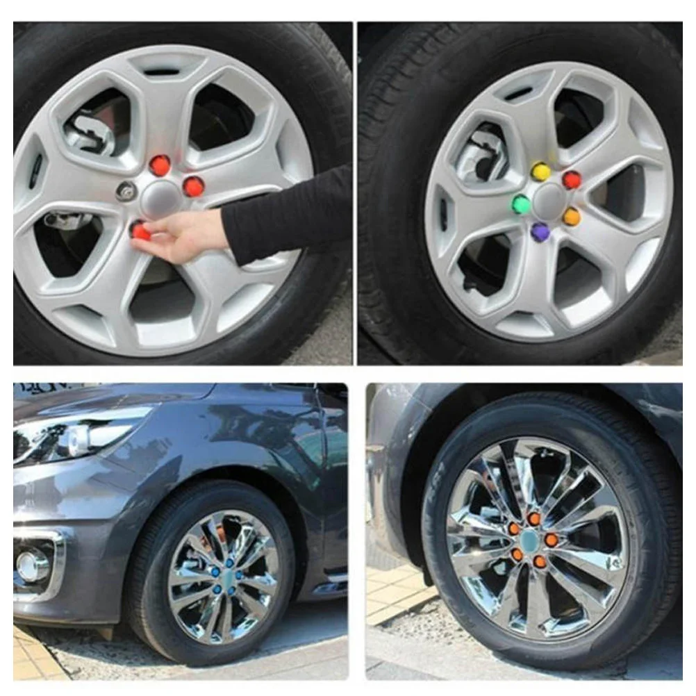 

20Pcs Wheel Lug Nut Covers 17mm Silicone Tough Rubber Resistant Bolts Caps Protect Corrosion Car Wheels Wheel Nut Covers