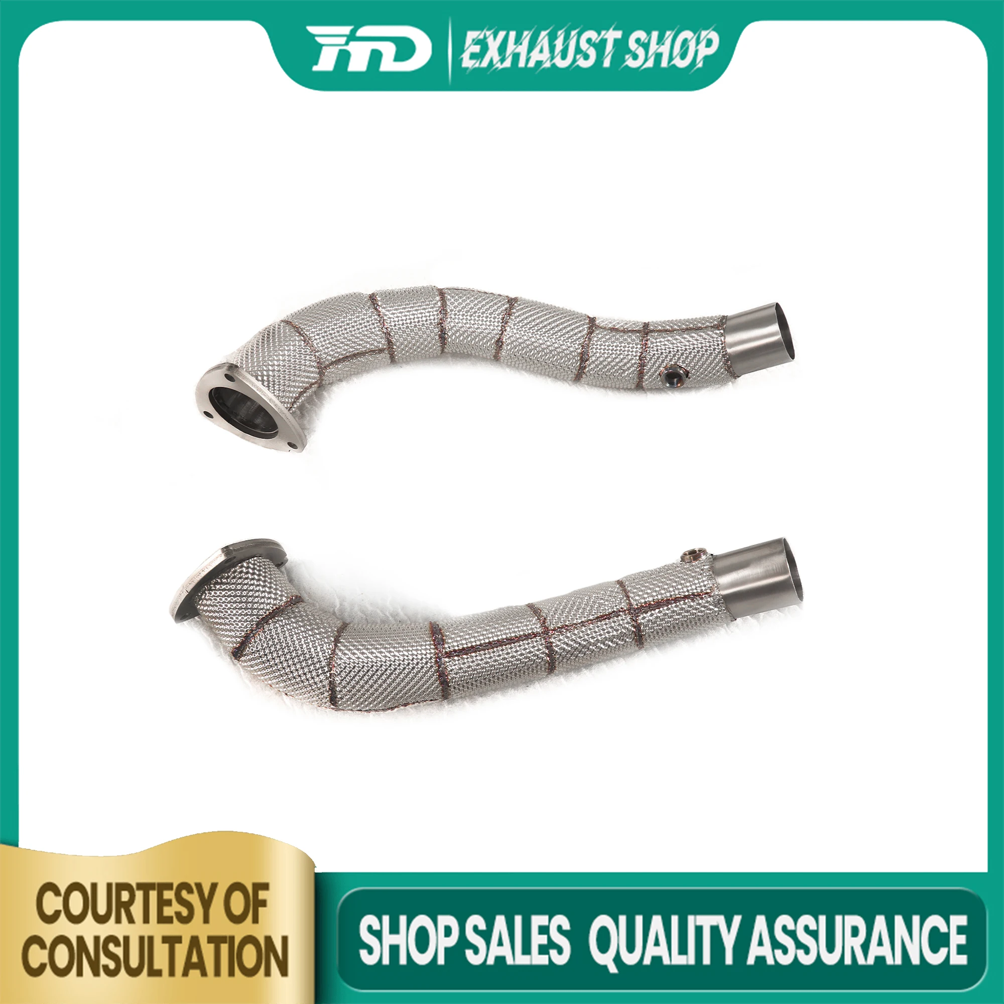 

High Quality Downpipe For Ferrari California 4.3L Stainless Steel Exhaust System Heat Shield High Flow Performance Racing Pipe