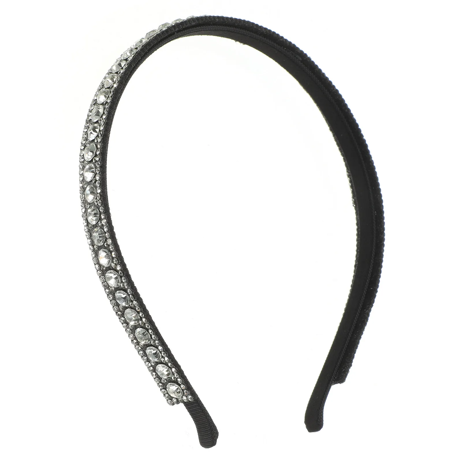 

Non-Slip Women Headbands for Hair Rhinestone Teeth Design Elegant Hairband for Exercise Makeup Beach Wedding Anniversaries Face