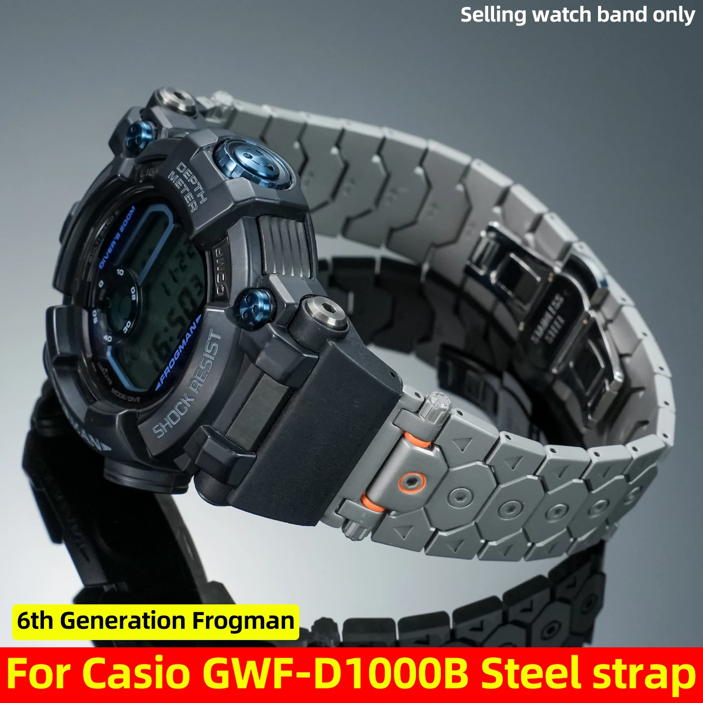 

Ремешок из нержавеющей стали для Casio G-SHOCK GWF-D1000B 6-го поколения Frogman модифицированный металлический браслет мужской ремешок для часов аксессуары