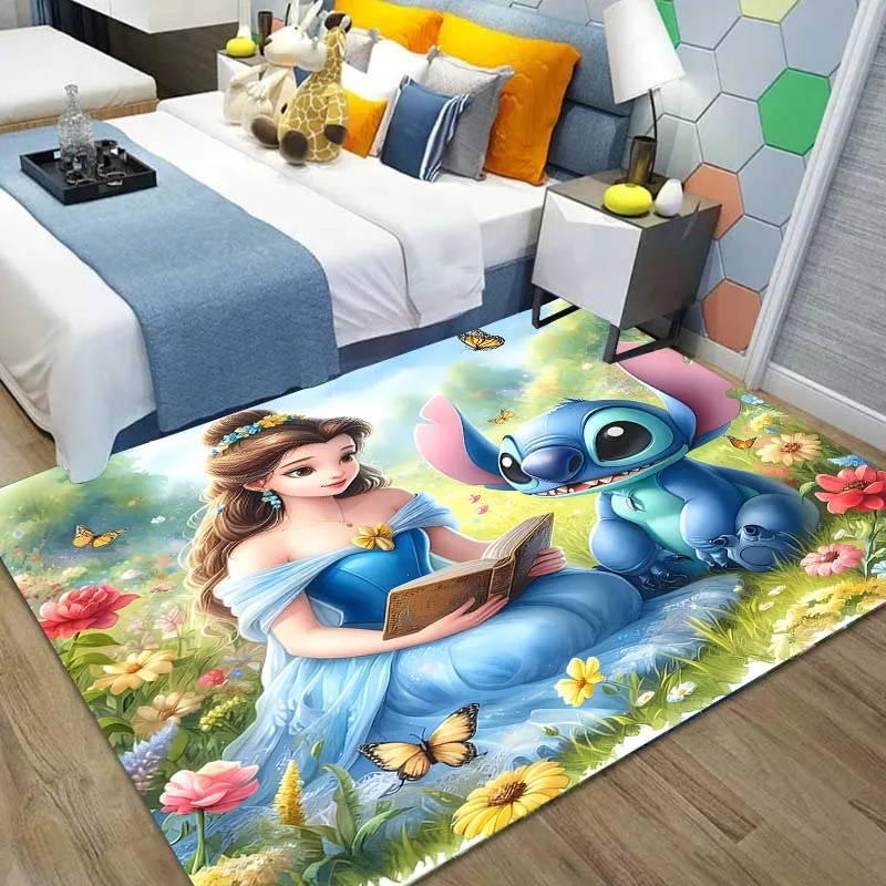 

Stitch HD Pattern Area Rug Carpet for Living Room Children's Bedroom Sofa Doormat 3D Floor Rugs Home Decor Anti Slip Mat Gift