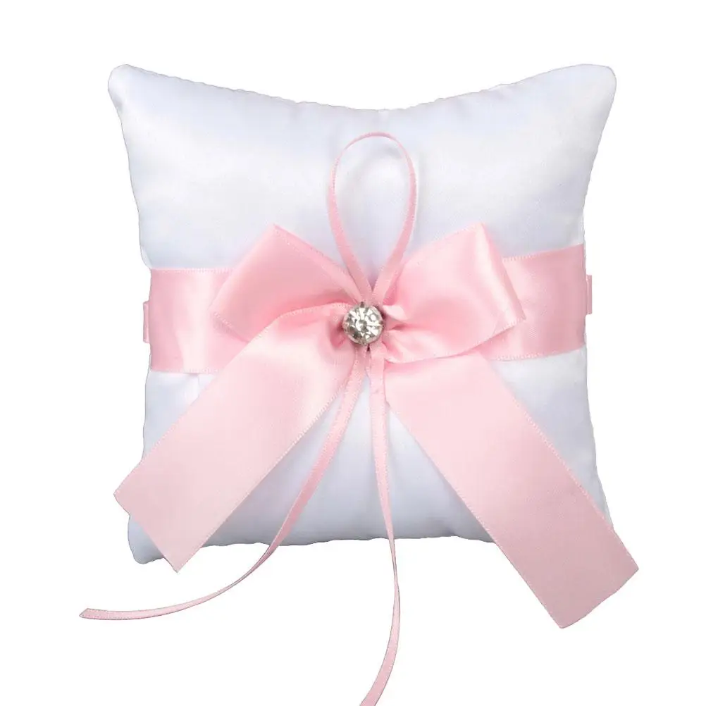 

Wedding Ring Pillow Square Decorative Cushion Protect Rings Ceremony Fashion Party DIY Accessories Decor Elegant