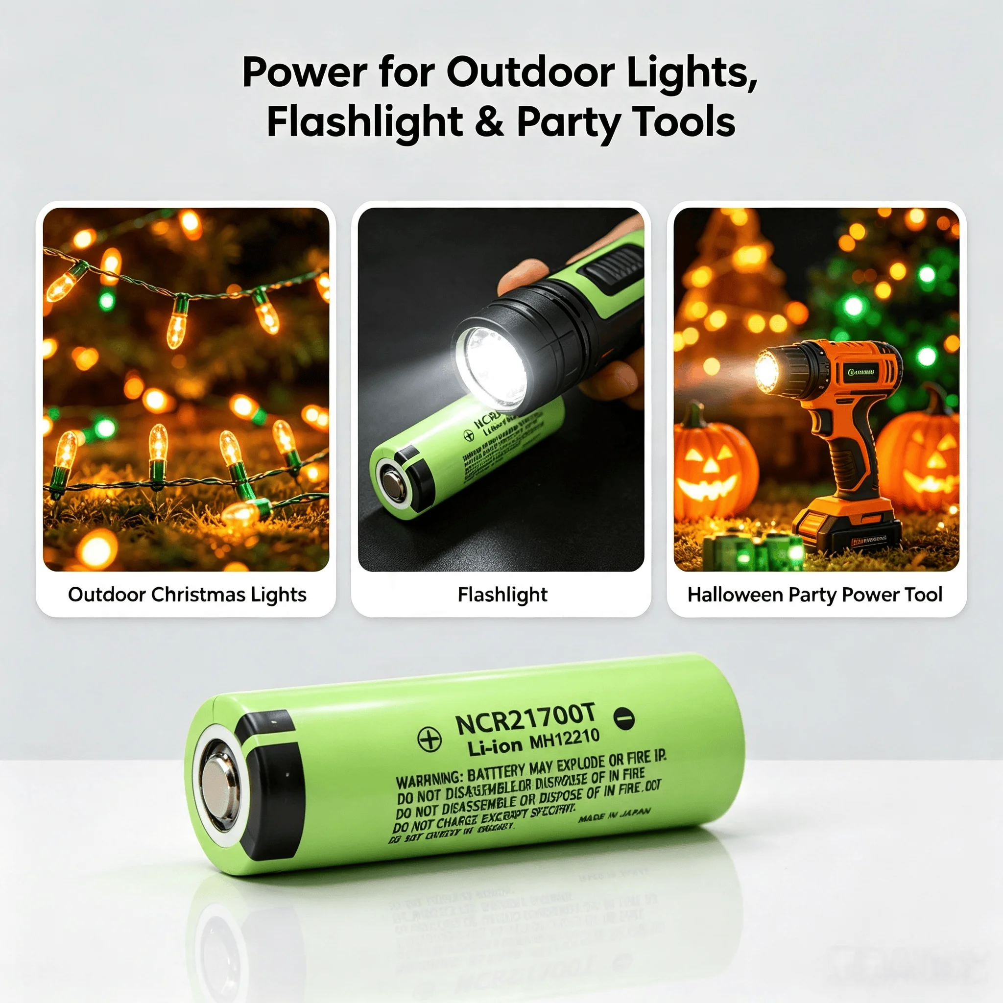 10-100PCS Panasonic NCR21700T 21700 3.7V 4800mAh Lithium Rechargeable Cell for Christmas Light Flashlight Halloween Power Tool
