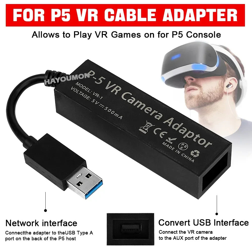 For PS VR To P5 Cable Adapter For PS5 Accessories NEW For PS