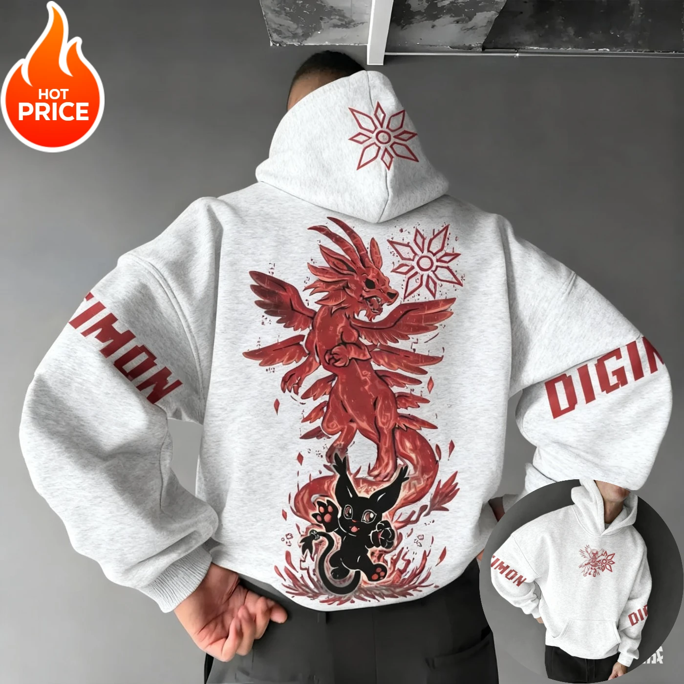 Anime Pok É Mon Black Road Beast Santo Drago Bestia Modello 2025Autunno/Inverno delle nuove donne degli uomini Moda Casual Felpa con cappuccio in puro cotone