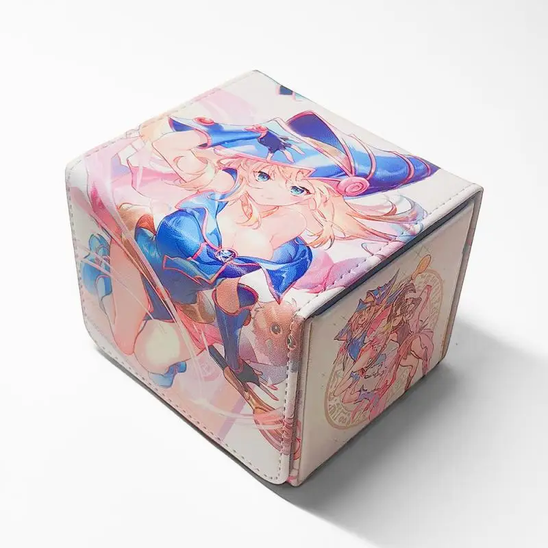 

Ю-Ги-ОГ! Черный Волшебник DIY большой емкости кожаная коробка для карт OPCG WS PTCG аниме игра коллекция коробка для хранения карт магнитная коробка