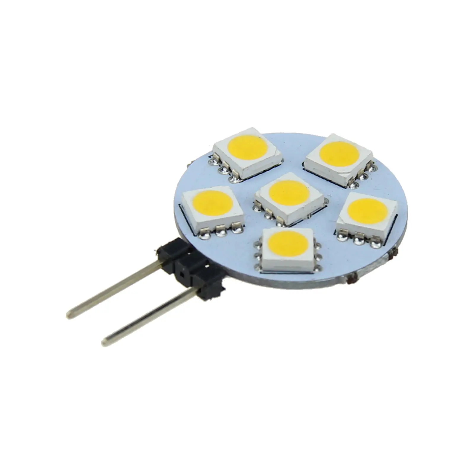 10x Warm White Home G4 Cabinet Light Corn Blub Non-polar 6 Emitters 5050 SMD LED T011-WN