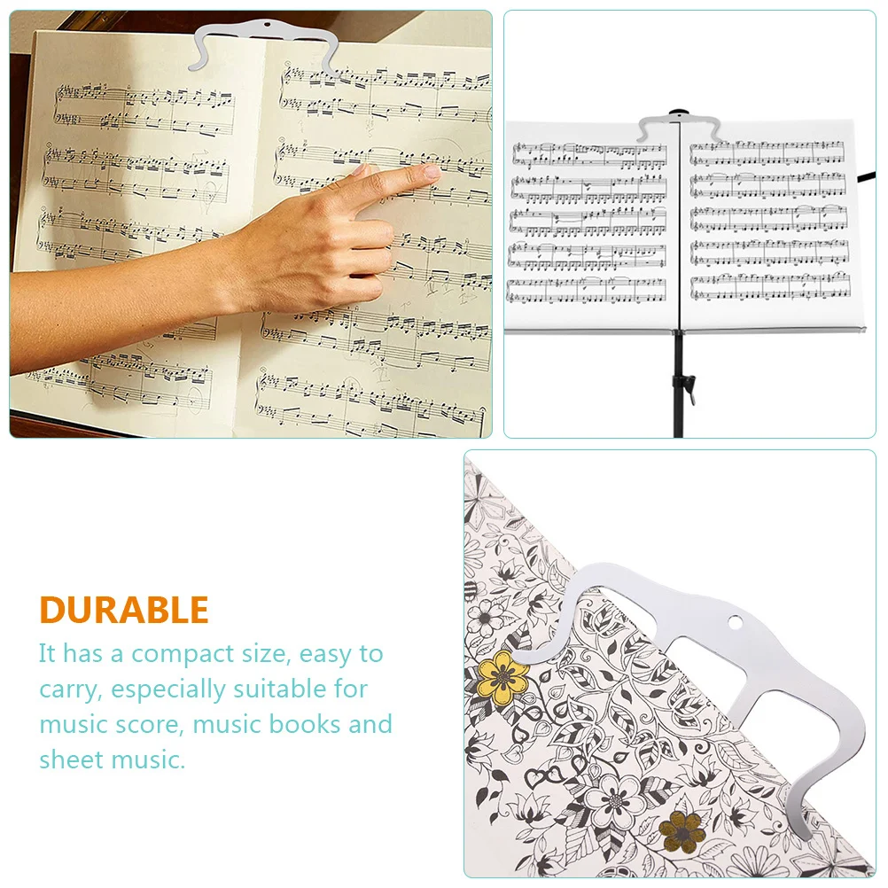 

Music Clip for Manuals Book Holder Iron Sheet Metal Page Score Clamp Piano Books