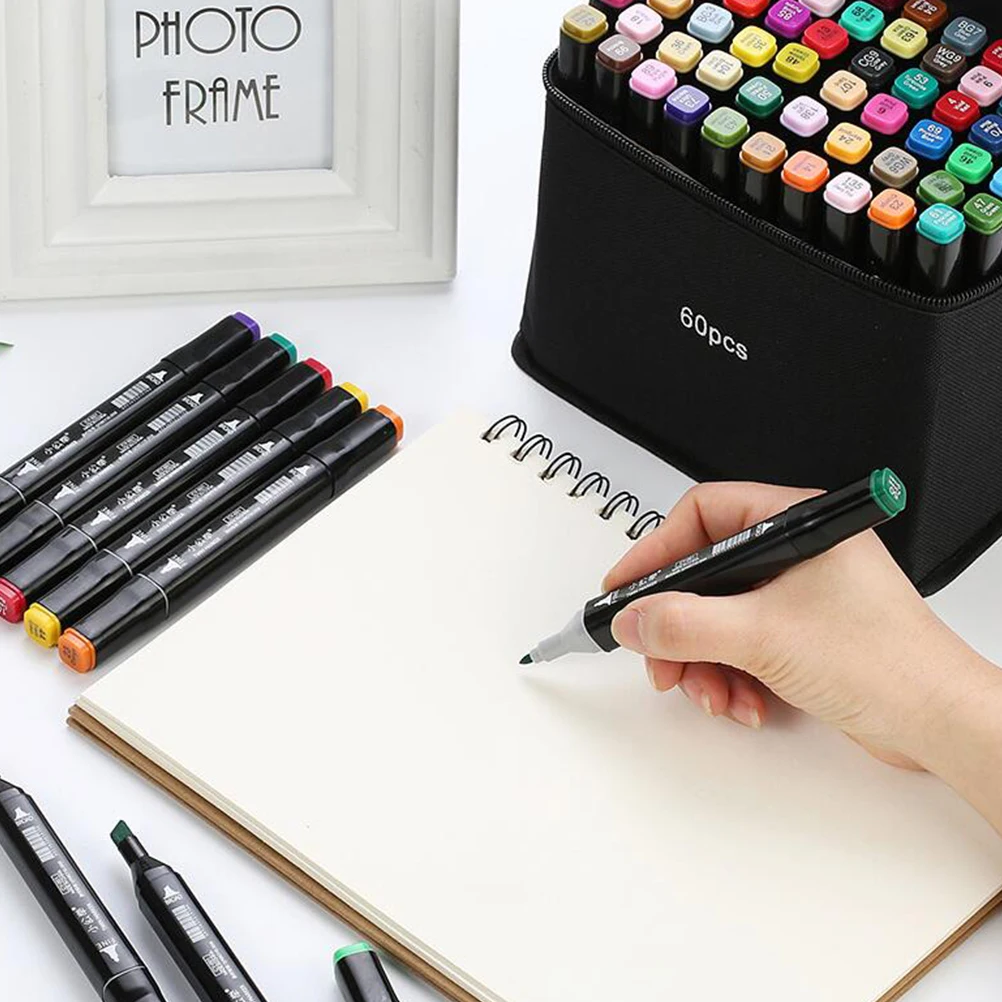 

1Set Student Marker Pens 30 Colors Dual Tip Water-Based Markers for Illustration Sketching Manga Art Painting Set