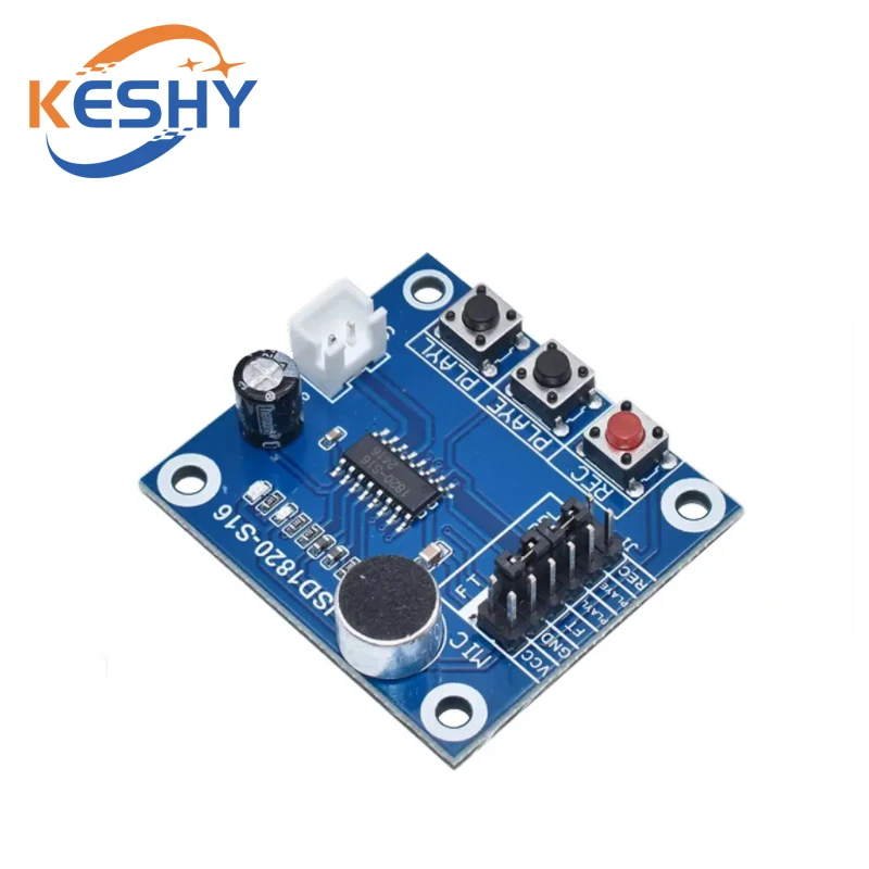 ISD1820 recording module voice module the voice board telediphone module board with Microphones + Loudspeaker