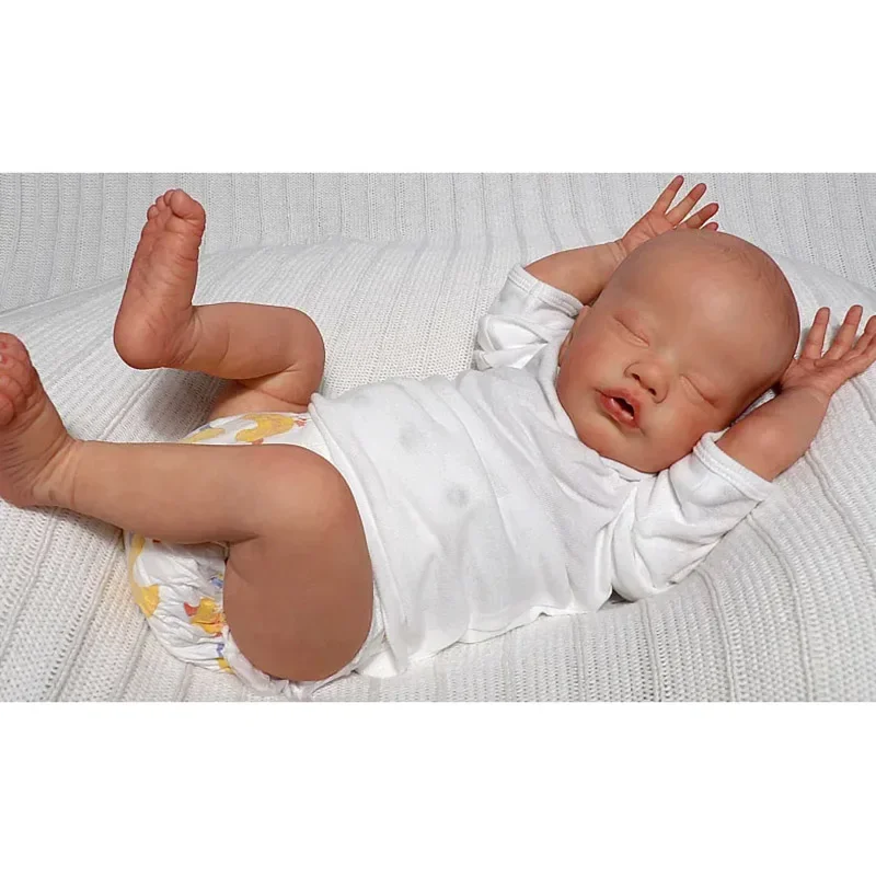 

47CM New Arrival Reborn Dolls Primrose Asleep Lifelike Newborn Baby Hand Painting 3D Skin with Visible Veins muñecas bebe reborn