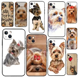 Yorkshire Terrier Yorkie Dog Pet Animal Phone Case For iPhone 13 12 11 14 15 16 Pro Max Plus XR X XS MAX Back Cover