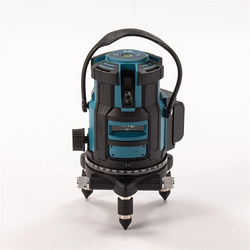 5-Line Green Laser Level, High Precision Self-Leveling with 360° Base for Outdoor/Indoor Construction