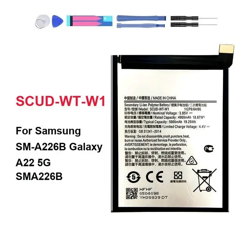 

5000Mah Replacement Battery SCUD-WT-W1 For Samsung Galaxy A22 5G SM-A226B SMA226B