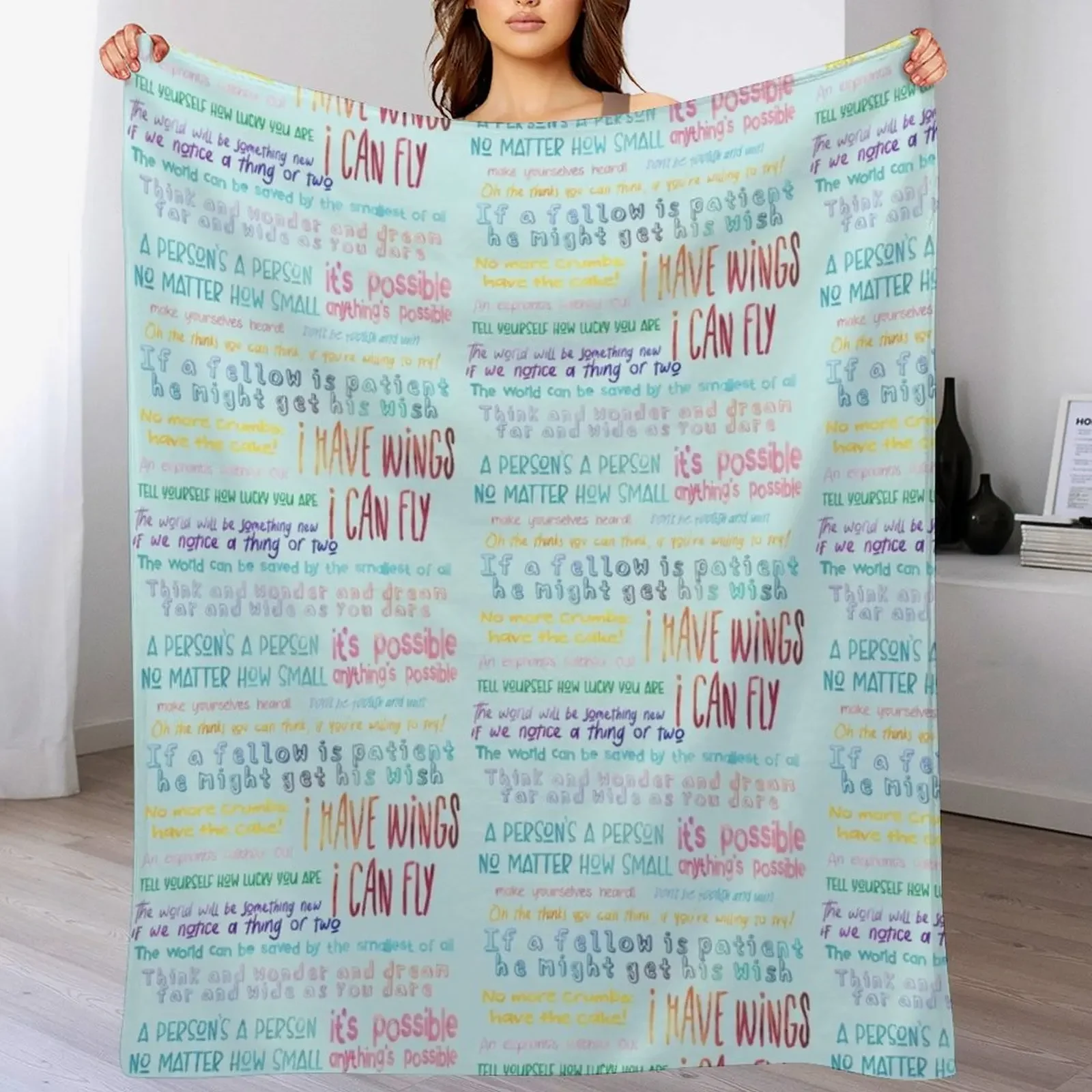 

Seussical Quotes Set Throw Blanket Luxury Blankets For Baby Beach Sleeping Bag Blankets