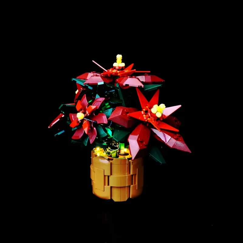 Kit de luz LED RC DIY para LEGO 10370 Poinsettia Building Brock Gift (apenas LED, sem tijolos)