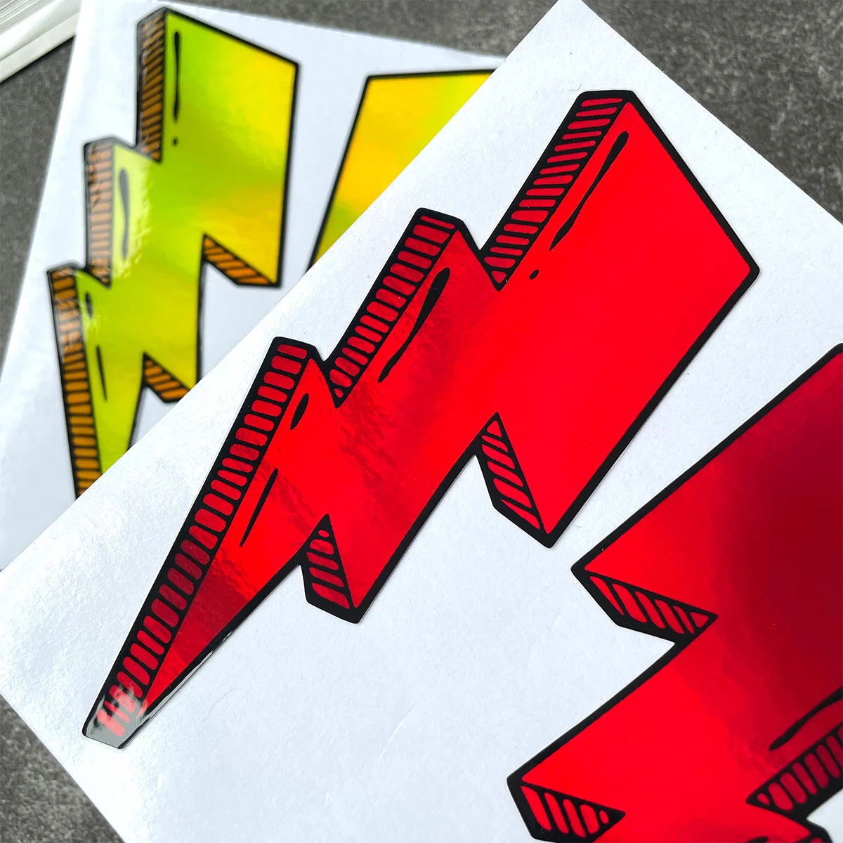 Lightning Reflective Stickers, Personalized and Creative Motorcycle, Electric Bike Helmet, Fuel Tank Cap Decoration Stickers image 5