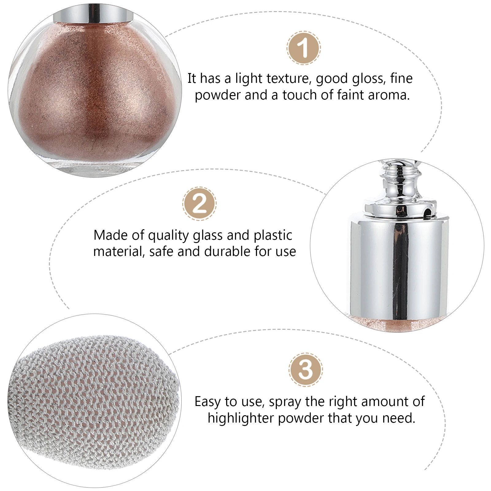 Flash-Puder-Sprühflasche, Körper-Highlighter, Glitzer, Nebel, Make-up, Party, Hochzeit, Feier, Schimmer, Sprühgerät, Zubehör