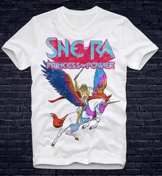 She-Ra Shera Esqueleto Mestres do Universo T-Shirt, Retro Vintage Princesa, Baixo