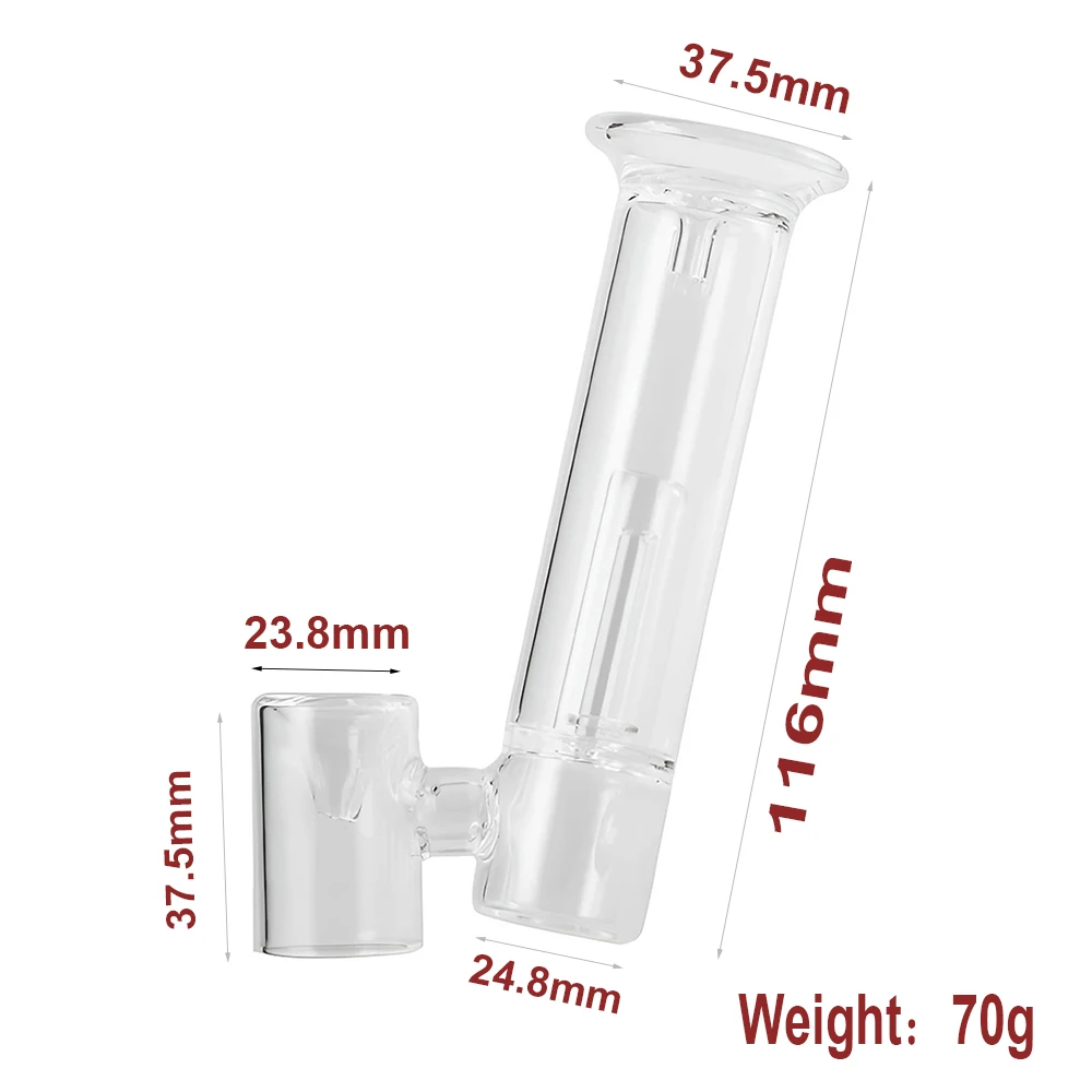 Longmada Motar Atomizer أنبوب مرفق زجاجي بديل Motar 1/2 جزء الخزان #3