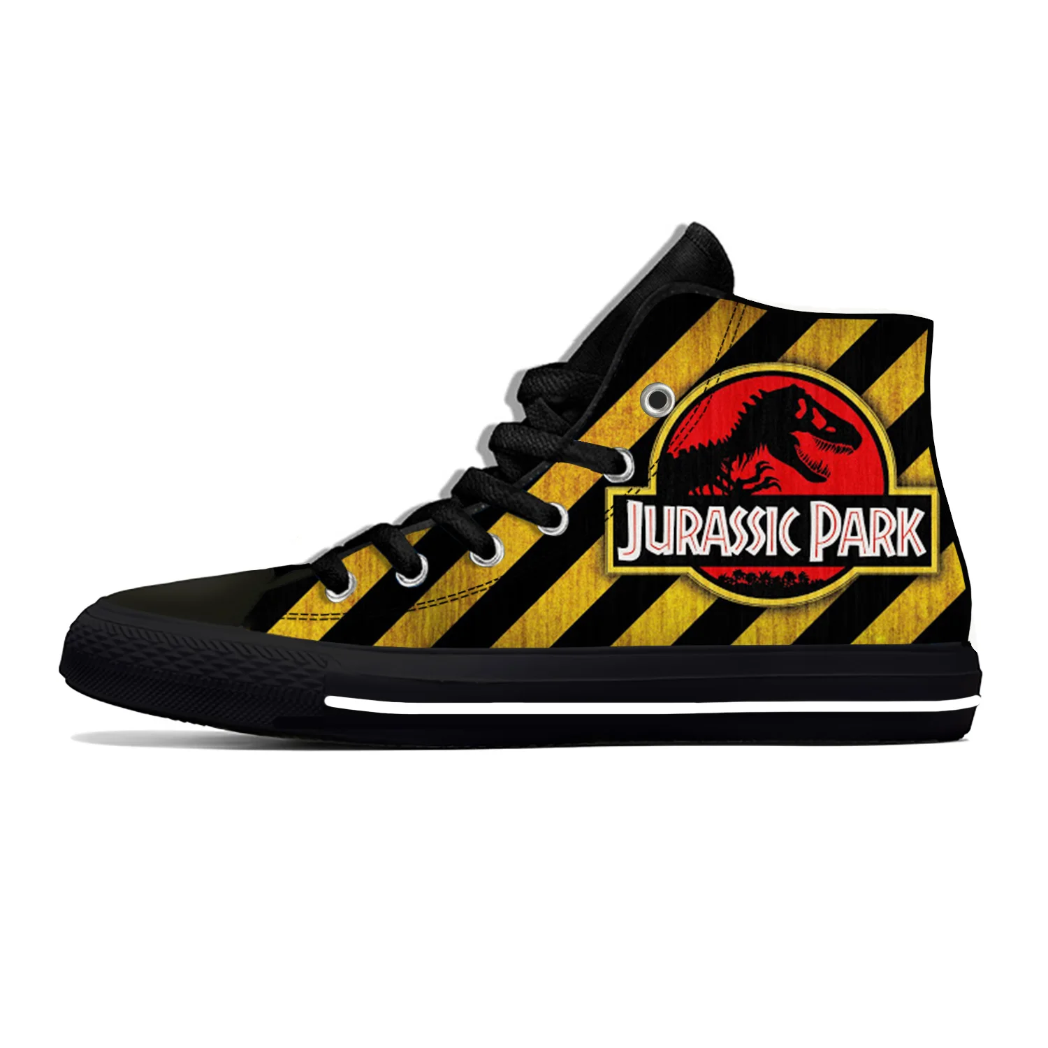 Summer Jurassic Park Movie Dinosaur Anime Cartoon Casual Shoes High Top Lightweight Board Shoes Breathable Men Women Sneakers