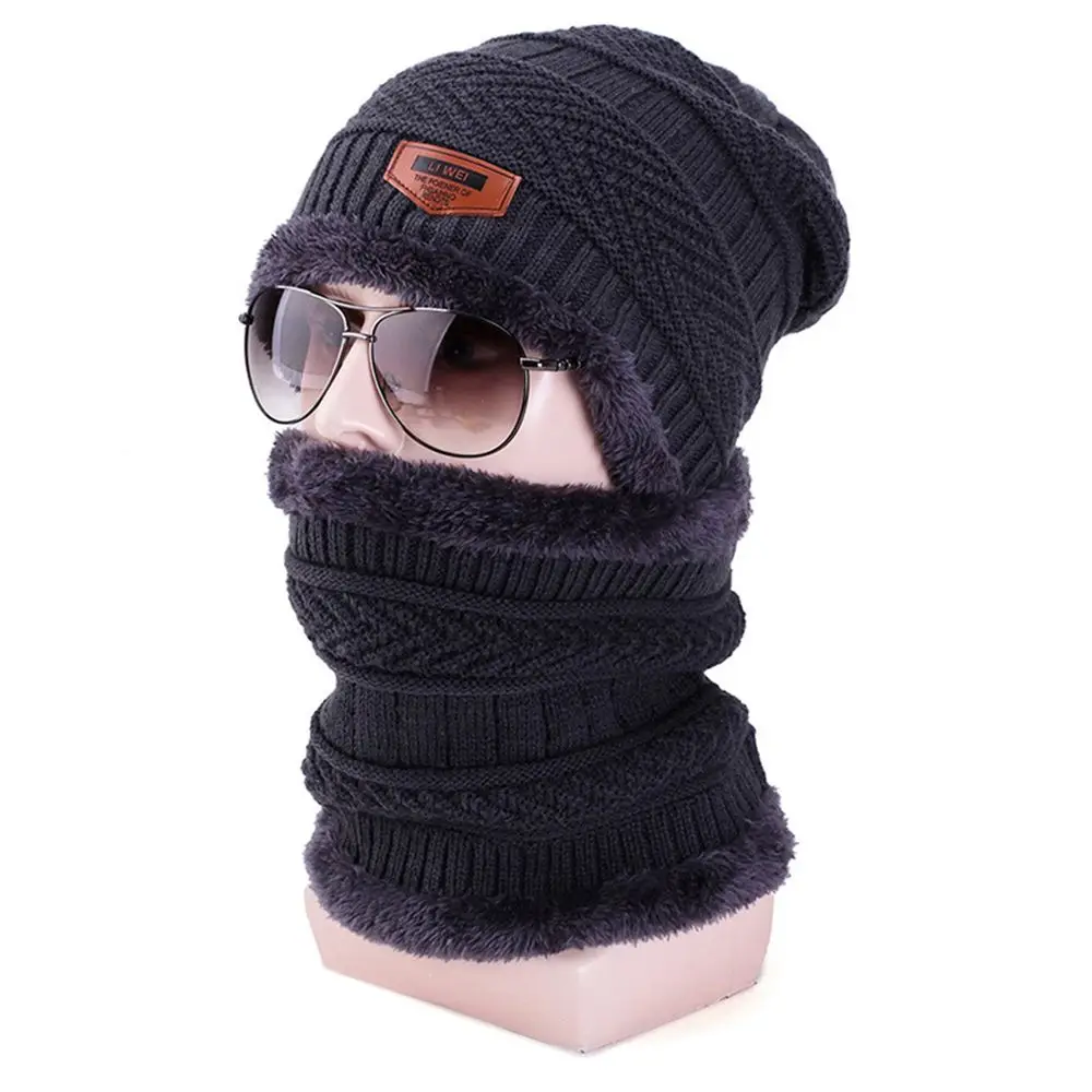 conjunto-de-gorro-e-gola-feminino-de-la-tricotada-cor-solida-com-forro-de-la-grossa-para-aquecimento-do-pescoco