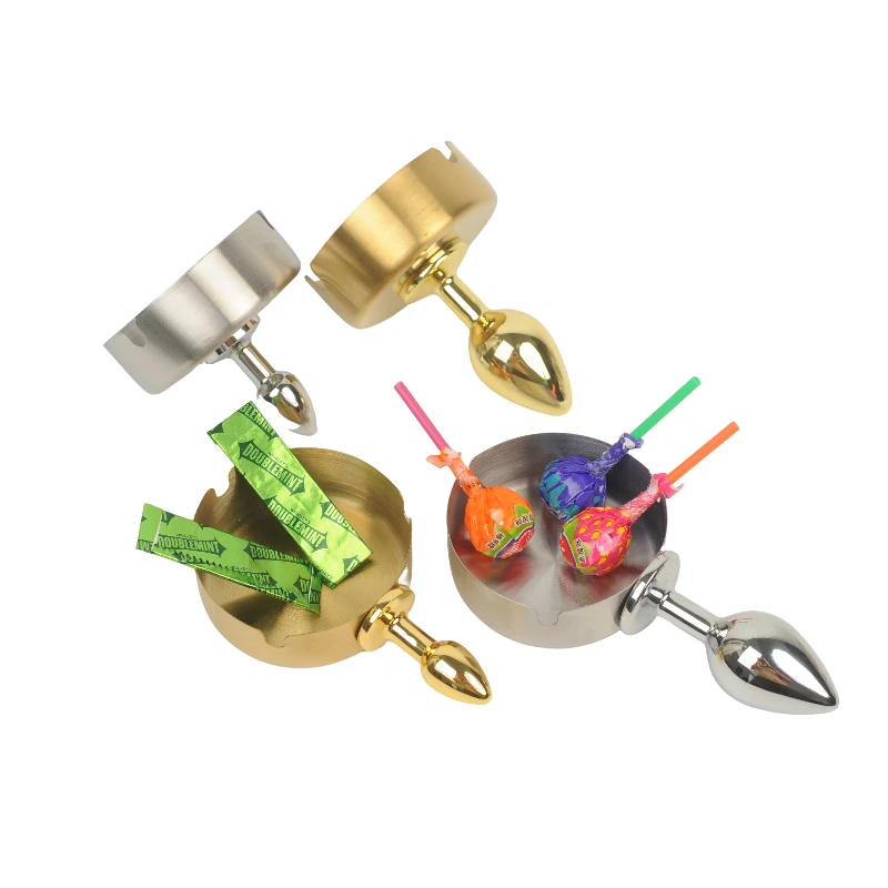 BDSM Anal Plug Kits Metal Ashtray Anal Plug Dice Anal Plug Dartboard Anal Plug Adult Sex Toys for Anal Exploration Women Sex Toy - view 3