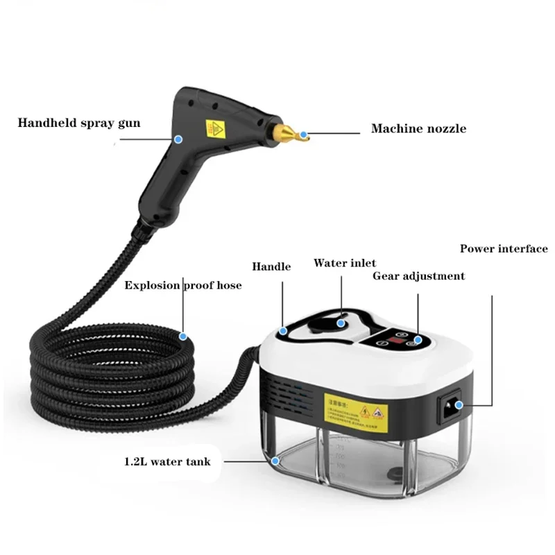 2500 ワット家庭用エアコンソファ生地キッチンレンジフード高温スチームクリーニングハンドヘルドスチーム洗浄機