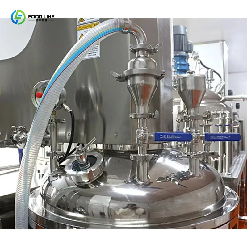Factory Direct Automatic Vacuum Homogenizer Optional 1000L Stainless Steel for Cosmetic Cream Processing Workshop