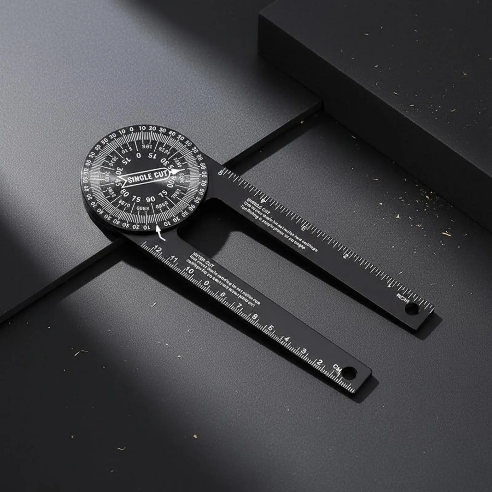 Aluminum Alloy Protractor High Precision 360 Degree Angle Locator Woodworking Angle Gauge Multifunction Miter Saw Protractor