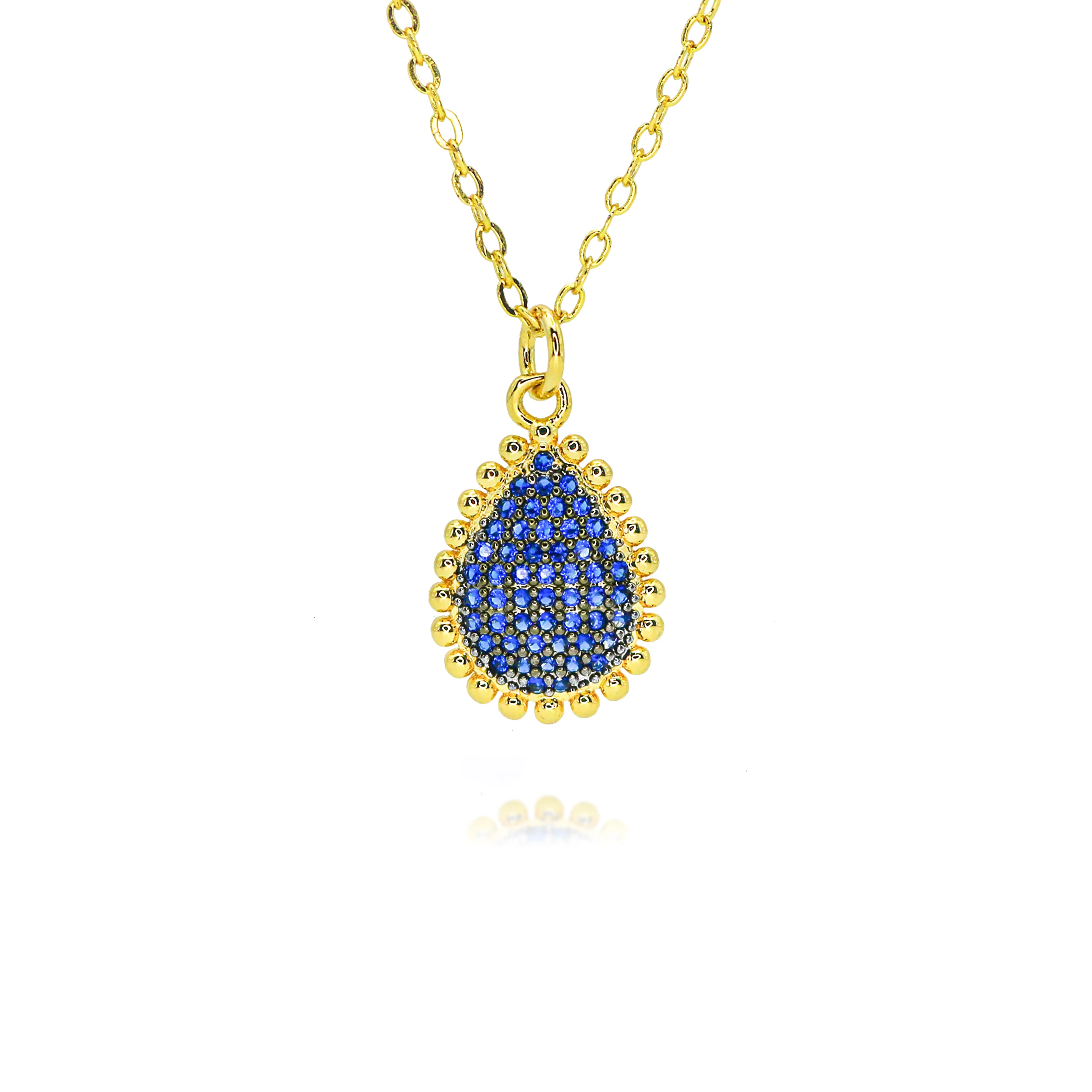 Gold Color Water Drop Charms for Necklace Bracelets Earrings Colored CZ Paved Teardrop Pendant DIY Jewelry Making Accessories image 3