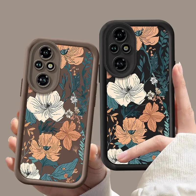 200 RetroFlower Phone Case For Honor 90 70 Lite X50i 50 SE X40i X30 X9A X9 9X X8 X7 X6 X5 Shockproof Bumper Soft Cover