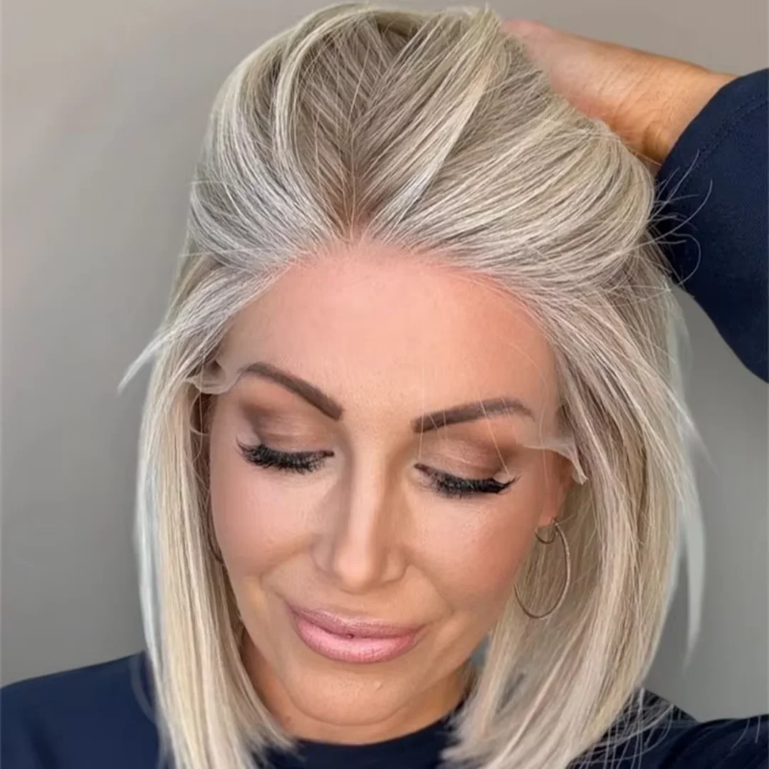 HD Lace Wig 24Inch Body Wave Highlight Blond Natural with for Women Pre-Plucked Transparent Lace Frontal Versatile Hair Wig