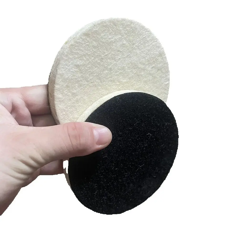 10Pcs 4 Inch 100mm Wool Polishing Pad For Grinding Granite Stone Concrete Floor Marble Ceramic Tile Terrazzo Abrasive Disc