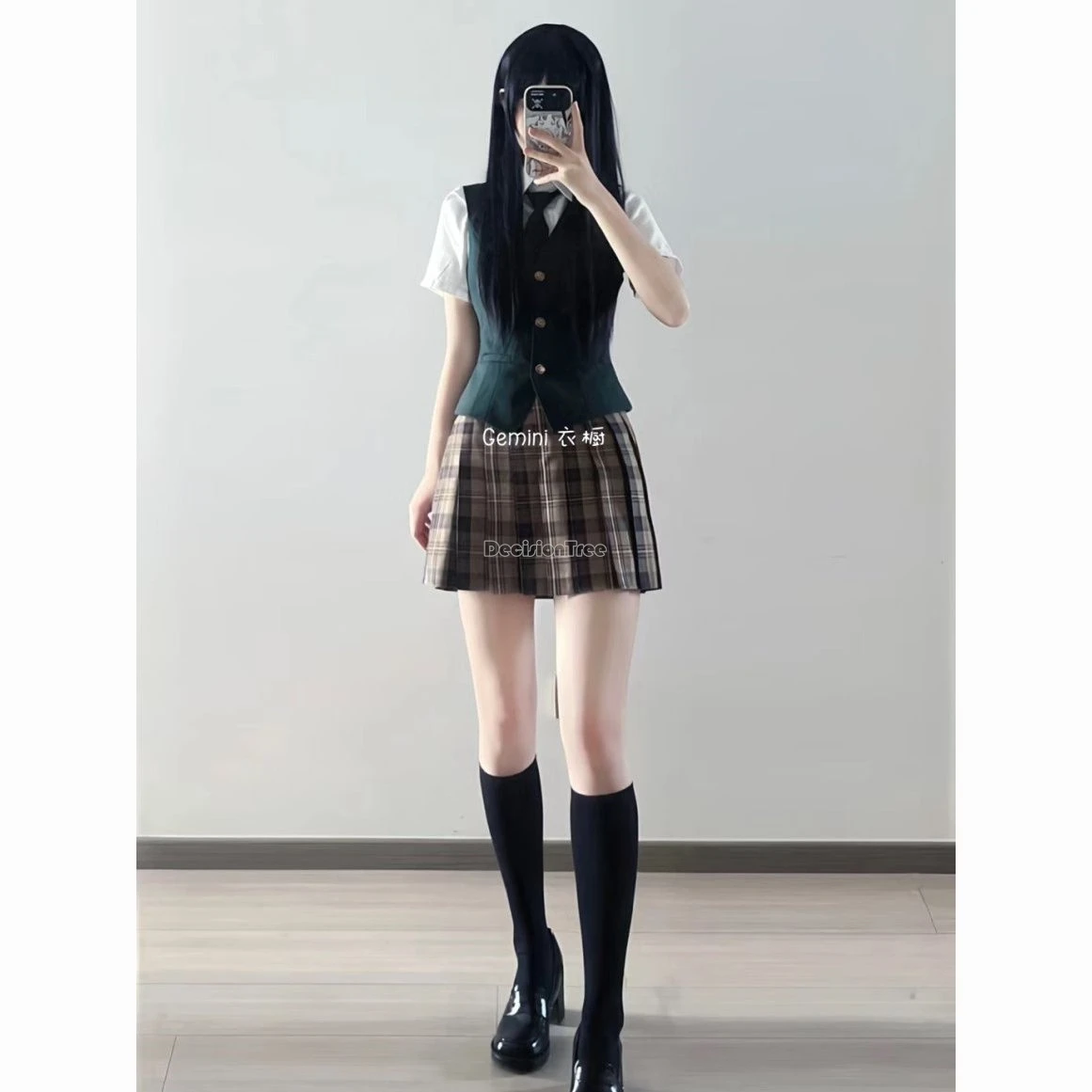 

2025 new japanese style jk uniform set school-style suit short sleeve blouse best pleated half skirt 3 piece women daily jk set