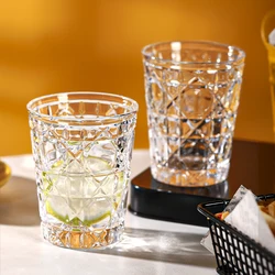 2pcs Whiskey Cup Set Diamond Painting Wine Glass Drinking Glasses Drinkware Household Cocktail Wedding Gifts Transparent Cups