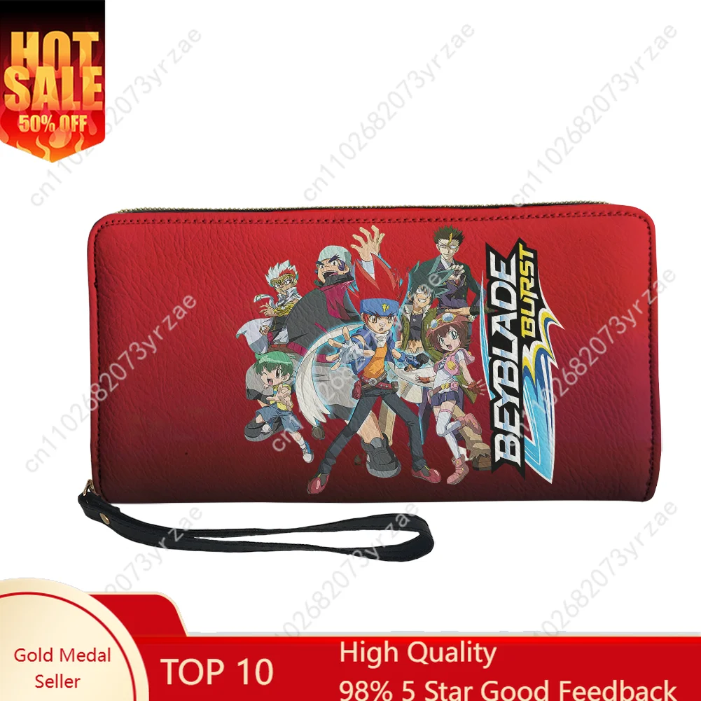 

Beyblade Wallet Mens Womens Teenagers Long Zipper Wallet Double Print Commuter Personalized Photo Custom Made Purses