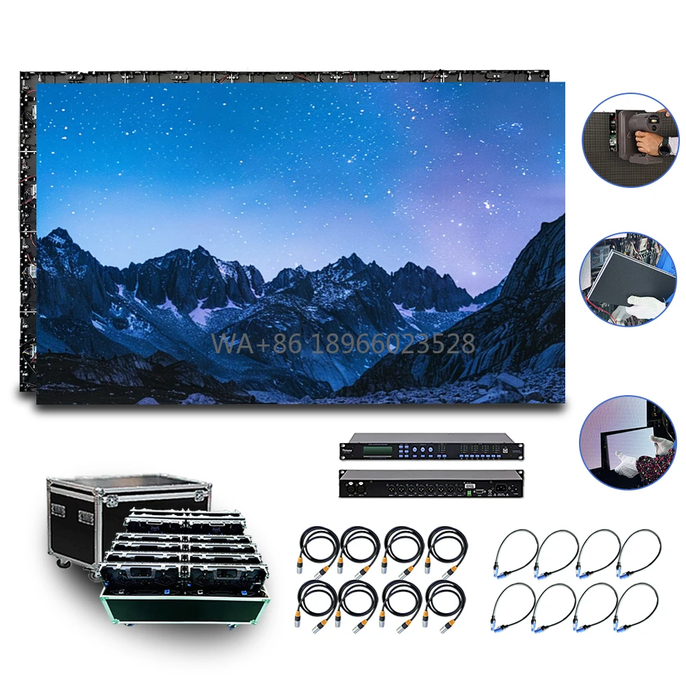 Customized Indoor Full-Color P2 P2.5 P3 P4 LED Video Wall Panel for Conferences Theater Exhibitions with Animation SDK Function