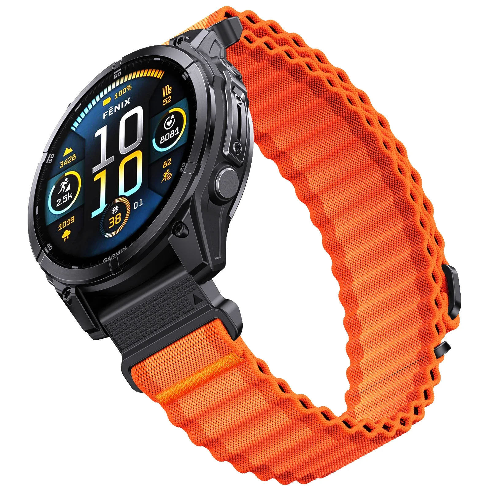 QuickFit 22mm 26mm wide Garmin Fenix8 47/51mm 7 7X Pro 6 6X 5 5X Plus QuickFit strap instinctive 2 replacement bracelet image 3