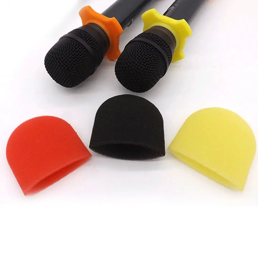 2 Teile/satz Einweg Mikrofon Abdeckung Schwamm Mic Ersatz Zubehör Mic Staub Proof Abdeckungen Mikrofon Windschutzscheibe