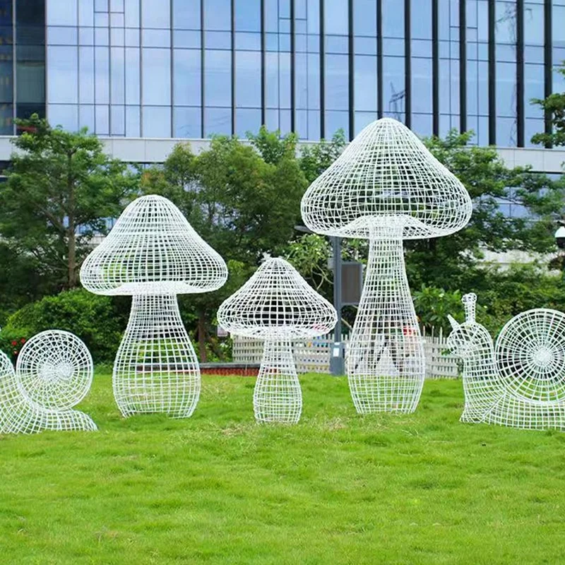 Customized large outdoor stainless steel hollow figure sculpture crafts polishing process for urban garden landscape floor