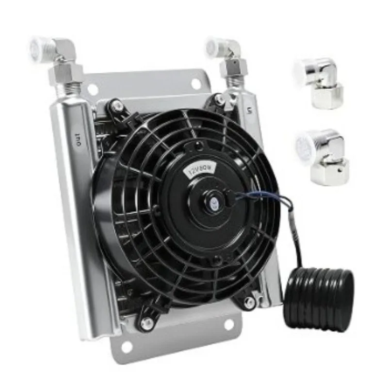 Hydraulic Oil Cooling Radiator With Fan Fit For AGT-H12 AGT-QH12 Small Crawler Excavator Parts
