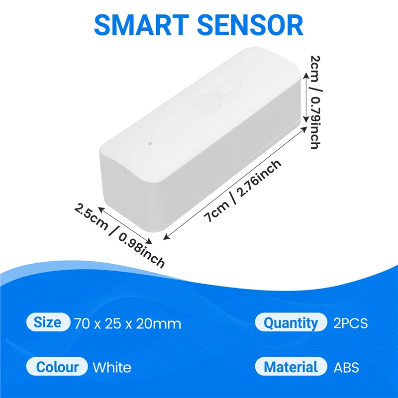 ABFN-2Pcs Tuya умный датчик температуры и влажности с питанием от батареи с приложением Tuya Smart Life