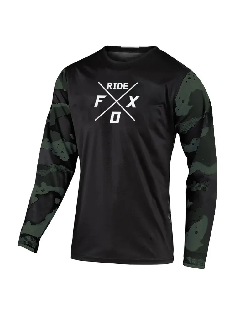 AliExpress RIDE FOX 2025 New Off-road Motorcycle Long Sleeved T-shirt for Men and Women, Suitable for Various Outdoor Sports Such As Hiking Fishing