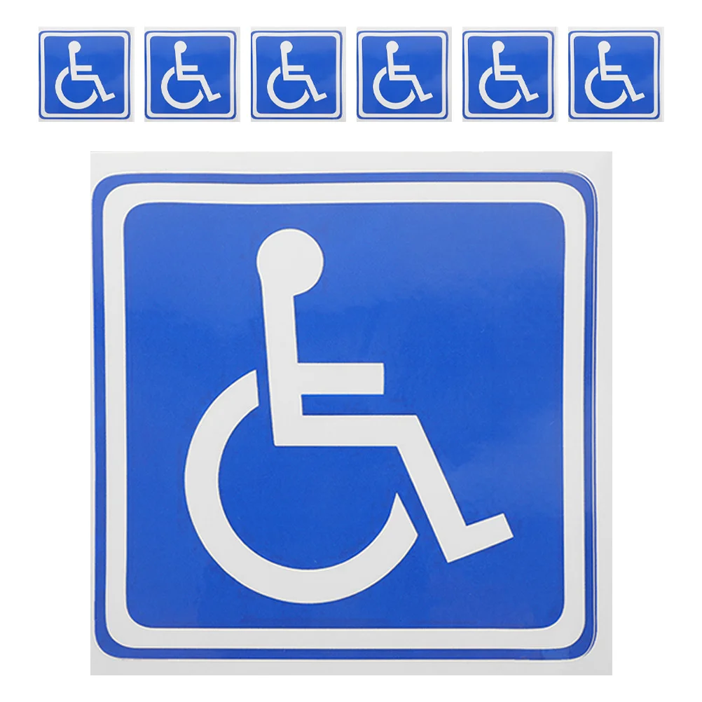 

7Pcs Wheelchair Symbol Stickers Disabled Handicap Signs Self Adhesive Car Window Door Decals Waterproof Vinyl Accessible Parking
