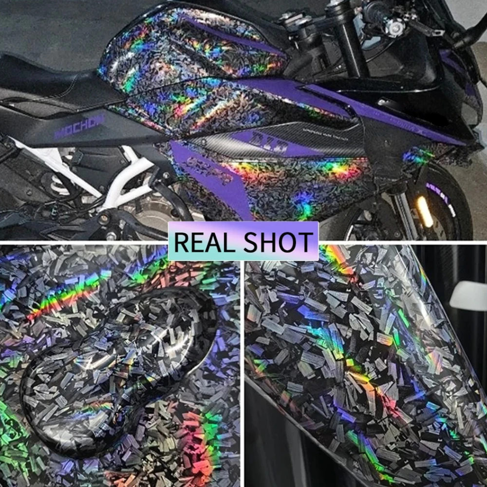 

Rainbow Gold Silver Gloss Forged Carbon Fiber Stickers Car Decals for Vehicle Motorcycle Wraping Vinyl Wrap Car Film Cover Auto