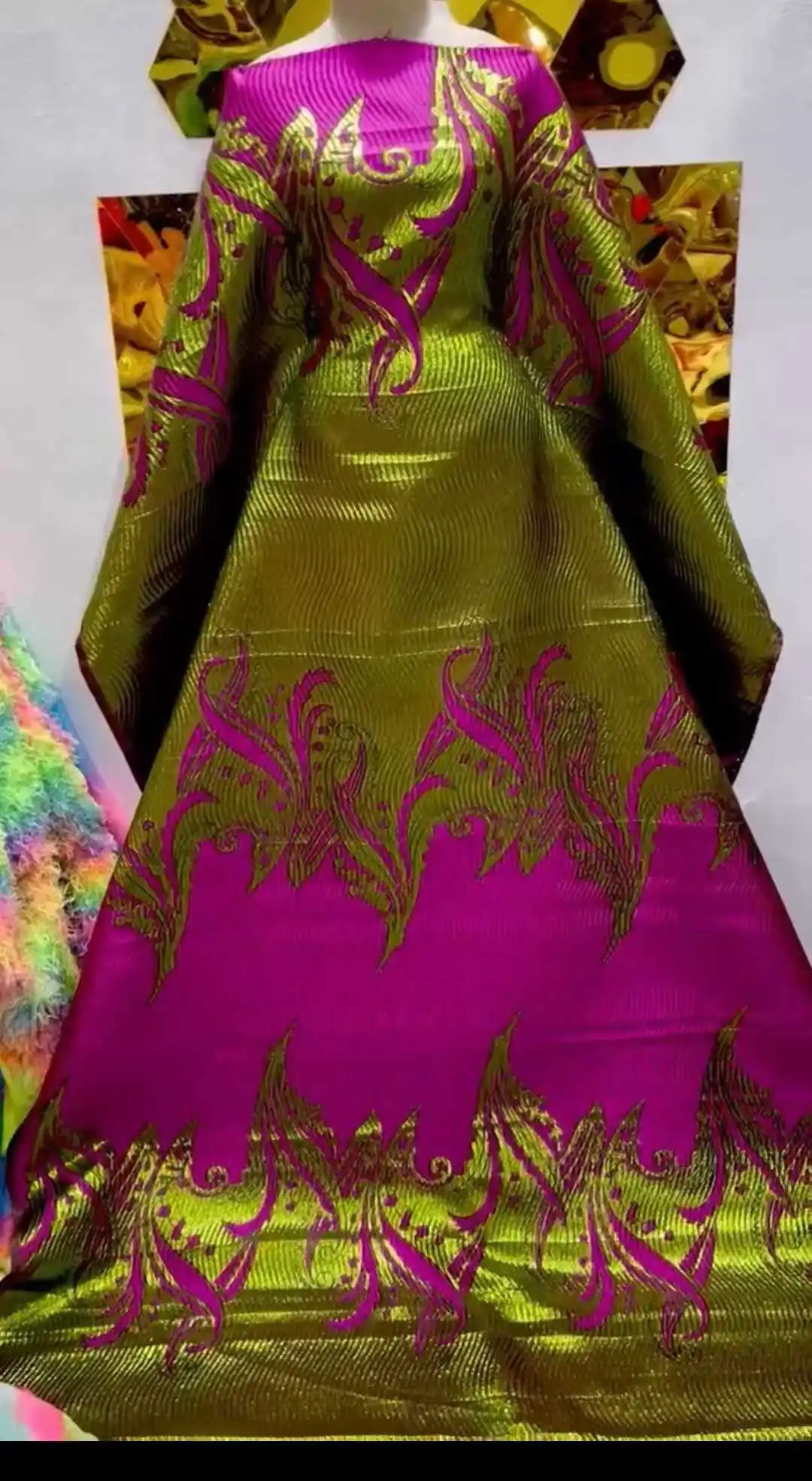 

Нигерийская последняя африканская Франция 2025, горячая распродажа, жаккардовая кружевная ткань, элитная ткань для невесты, свадебной вечеринки, шить платья